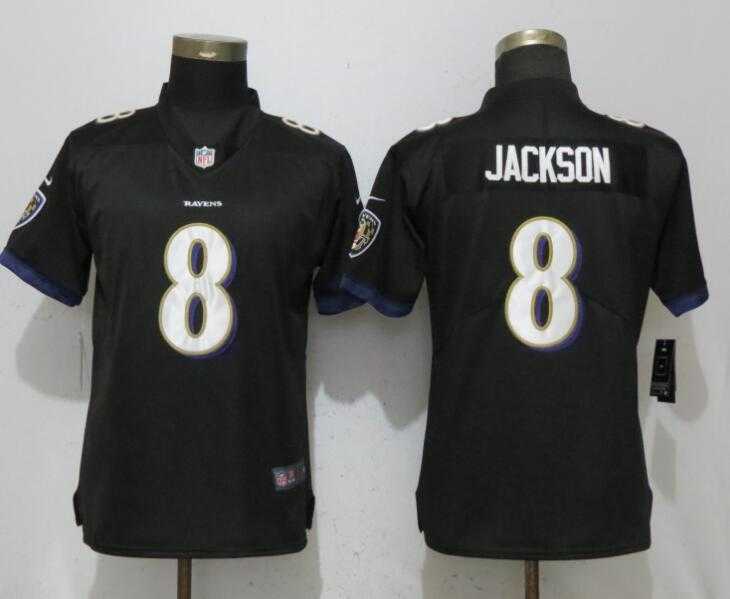 Women Nike Ravens 8 LaMar Jackson Black Vapor Untouchable Limited Jersey,We sell and wholesale Women Nike Ravens 8 LaMar Jackson Black Vapor Untouchable Limited Jersey on line form chian!